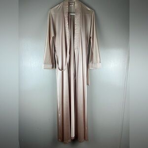 Vanity Fair Cream Satin Robe Long